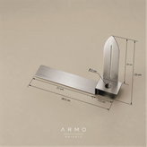 ابعاد جا شمعی و جا عودی استیل مینیمال ARMO-02B