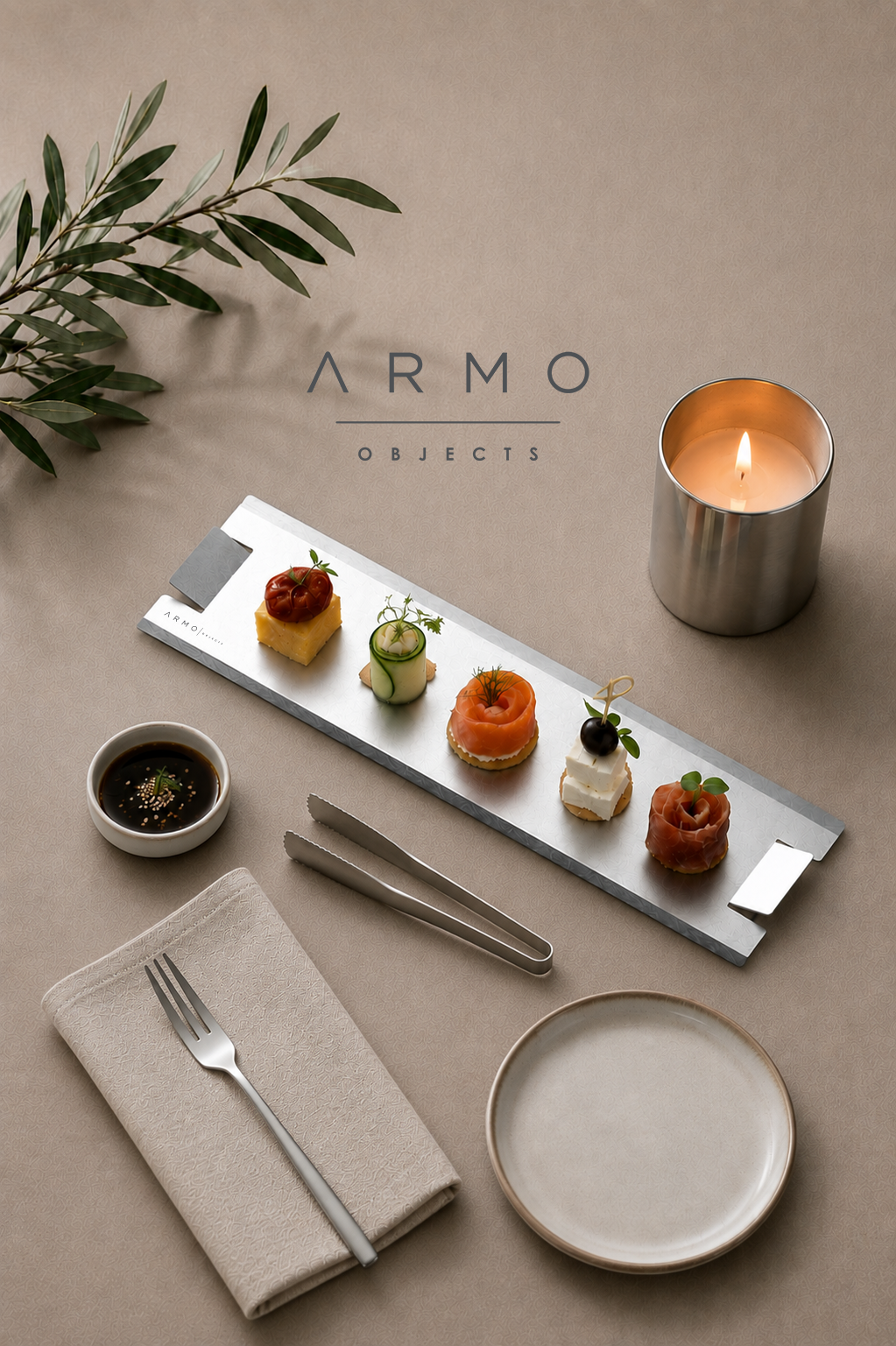 سینی استیل سرو ARMO-04B