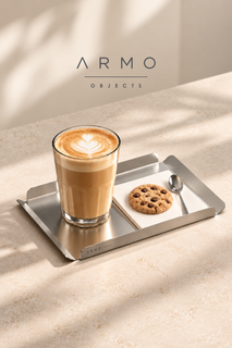 سینی رست استیل ARMO-01R برای سرو قهوه و پذیرایی